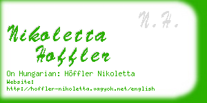 nikoletta hoffler business card