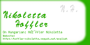 nikoletta hoffler business card
